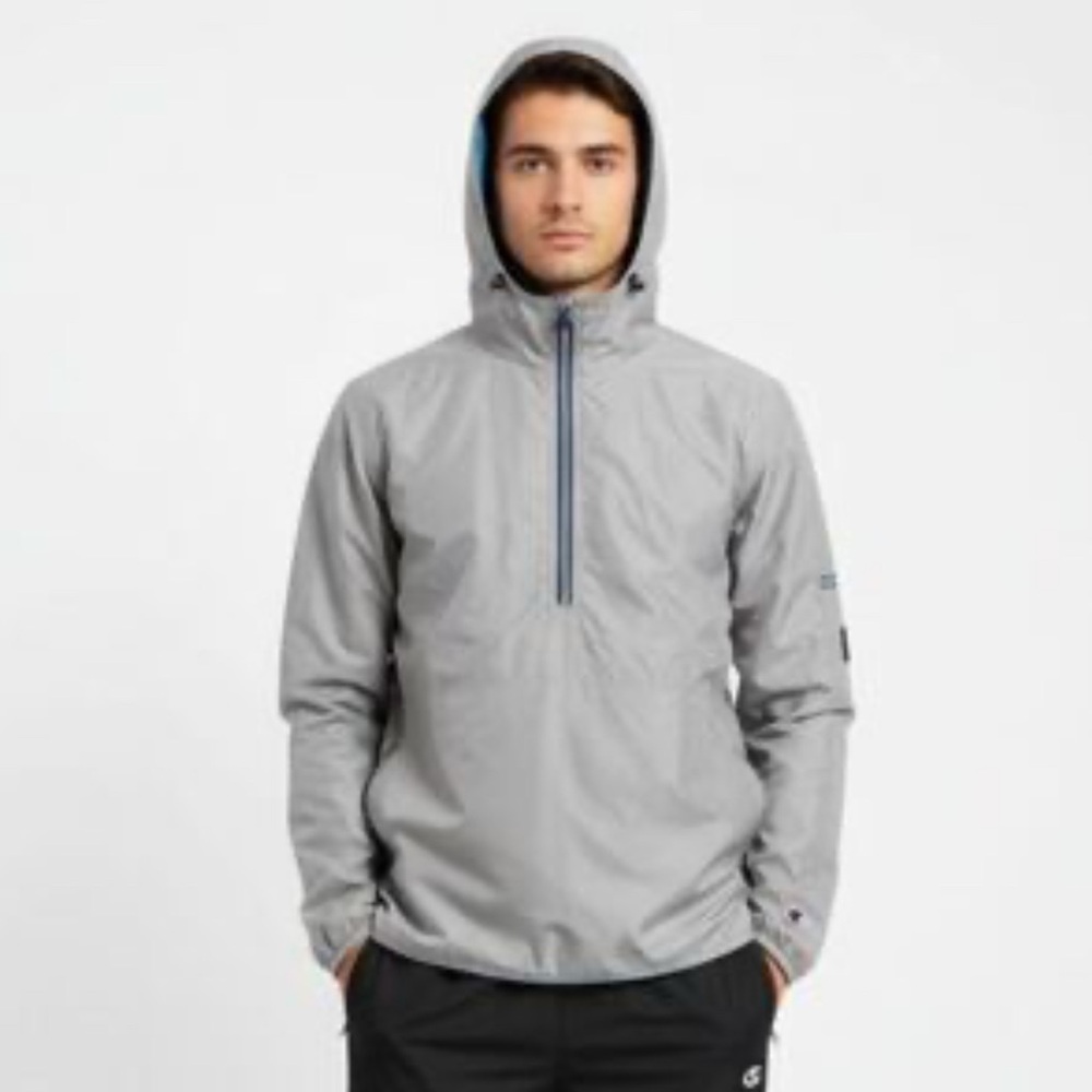 Champion Elite Performance  Light Gray Jacket w/Black and Blue details. Size M